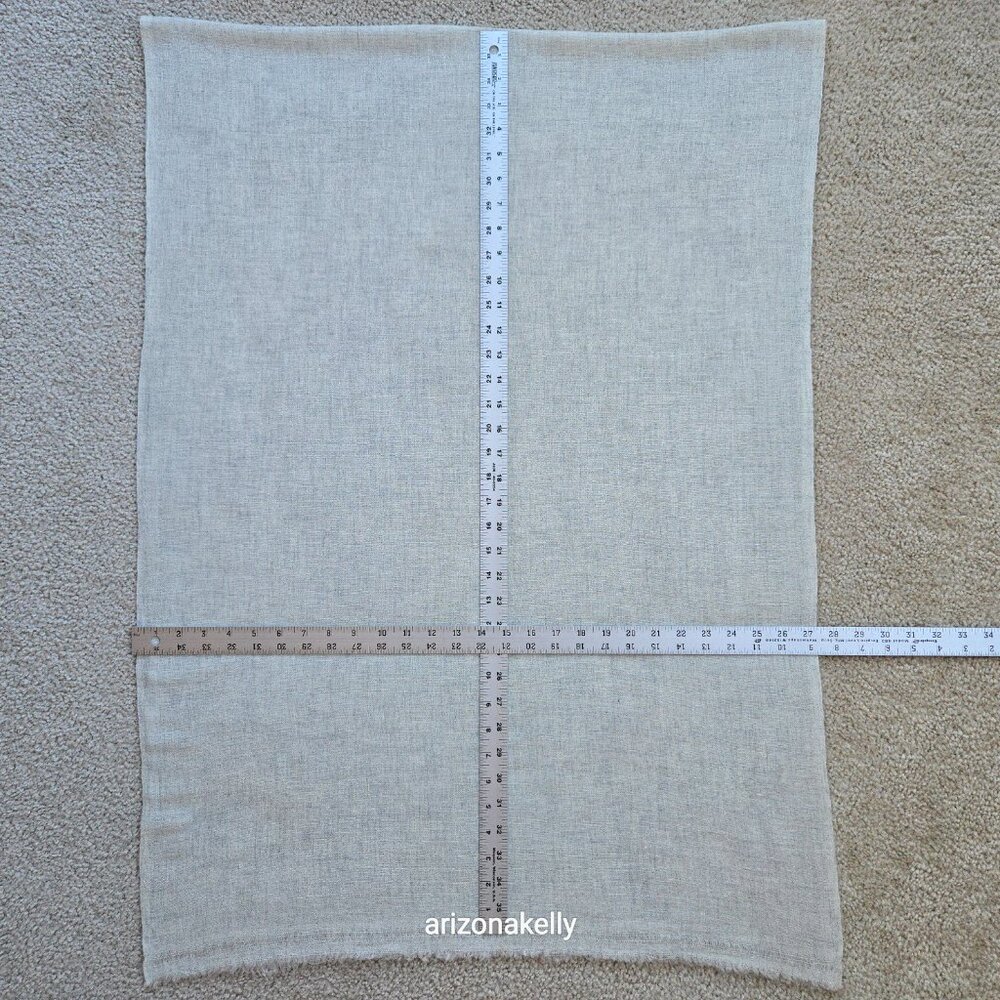Lightweight Cashmere Woven Scarf with Open Weave Detail at Ends Oatmeal Cream - Picture 9 of 11